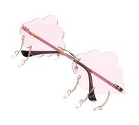 Didiseaon Cloud Shaped Rimless Sunglasses Funny Cloud Sunglasses for Women Disco Eyewear Party Favors