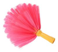 Didiseaon Cobweb Duster Head Attachment for Standard Broom Handle, Orange Plastic Spider Web Brush Head with Pp+pet Bristles, Suitable for Indoor and Outdoor Use in Office and Home Ceiling