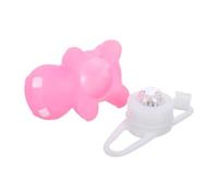 Didiseaon Colorful Glowing Bike Handlebar Lamp for Adorable Hippo Design Silent Plastic LED Light Easy Silicone Band Mount for Grip Cartoon Animal Accessory for S Balance Bikes