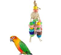 Didiseaon Colorful Parrot Bird Bite Hanging Chew for Parakeets Cockatiels Birds Cage Accessories Safe Material Playground for Climbing and Exploring Random Color