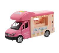 Didiseaon Compact Ice Cream Truck for Realistic Food Station Portable Pull Back Car for Pretend Play Fun Family Bonding and Imaginative Scenes for Boys