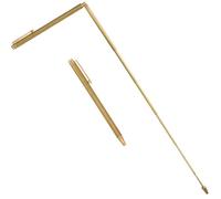 Didiseaon Copper Dowsing Rod with Bag, Portable Folding Feng Shui Detection Rod, Golden Dragon-head Design, Smooth Rotation, Easy to Carry
