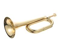 Didiseaon Copper Trumpet Bugle Beautiful Natural Sound, Lightweight Beginner Musical Instrument for School Band and Music Learning, Classic Golden Copper Bugle for Future Artists