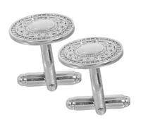 Didiseaon Copper Vintage Flower Cufflinks for Men and Women Round Rhinestone Studs Secure Fit Formal Suit Accessories Classic Unisex Tuxedo Shirt Jewelry for Weddings and Business