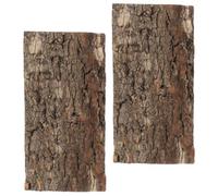 Didiseaon Cork Bark for Aquarium Landscaping 2pcs for Reptiles Terrarium Decor Lightweight Natural Cork Bark with Coffee Colour and Creating a Safe Habitat and Fish Tank