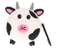 Didiseaon Cow Earbuds Case Silicone Protective Cover for Cute Cow Shape Soft Shockproof Shell Wireless Earpieces Protector for Bumps and Drops Random Color