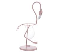 Didiseaon Creative Flamingo Shape Decorative Table Vase with Pink Glass and Iron Material, Easy to Clean Desktop Flowerpot Decor for Home, Office, Weddings and Theme Parties