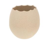 Didiseaon Creative Made of Ceramic with Easy Care and Storage Features Egg Shell Shaped Dessert Bowl in Khaki Colour for Serving Desserts or Displaying Flowers a Home Ornament