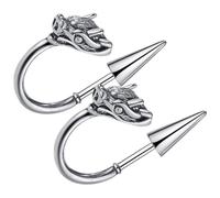 Didiseaon Creative Palm Shaped Taper Stainless Steel Earrings for Women and Teen Retro Jewelry with Unique Taper Design for Festivals Parties and Daily Wear