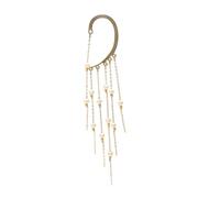 Didiseaon Creative Pearl Tassel Ear Hanging Jewelry for Women No Ear Hole Eardrop Elegant Single Clip Accessory Fashion Gift Design