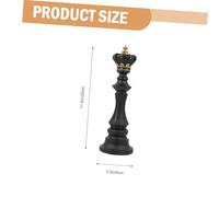 Didiseaon Creative Resin Chess King Decor for Home Study Medium Black International Chess Piece Ornament Elegant and Resin Craft Housewarming and Party Decoration