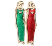 Didiseaon Creative Sisters Pin 1 Pcs Enamel Pin Alloy Brooch with Secure Attachment and Breakage Resistance Unique Look Clothes Decoration for Christmas Hats and Backpacks