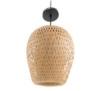 Didiseaon Creative Woven Bamboo Chandelier Ceiling Lamp Classic Japanese Style Light Pendant for Dining Tearoom Rustic Home Decor Khaki with Light Source