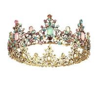 Didiseaon Crown Headband Vintage Baroque round Alloy Comfortable to Wear for Women and Bridal Costume Party, Mothers Day Lightweight J2839