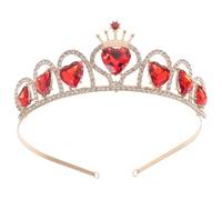Didiseaon Crown Tiara for Women: Heart Shape Princess Crown Wedding Tiara with Rhinestones Bridal Headwear for Brides and Girls for Anniversaries Birthdays and Special Occasions