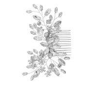 Didiseaon Crystal Hair Comb Bridal Wedding Accessory Elegant Sparkly Side Comb for Bride Photography and Special Occasions