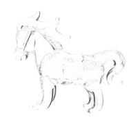 Didiseaon Crystal Standing Horse Statue for Desktop and Bookshelf High Gloss Crystal Figurine Home Decor Motivational Symbol for Perseverance Year Business Gift and Luck Ornament