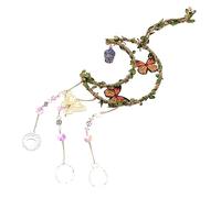 Didiseaon Crystal Sun Catcher Pendant Natural Moon Shaped Hanging Decoration Butterfly and Leaf Design for Garden Window and Home Decor for Weddings and Valentine Day
