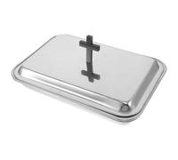 Didiseaon Cup Holy Communion Tray with Cover Stainless Steel Wine Cup Holder Rack for Church Eucharist Service Stable and Easy-clean Sacrament Serving Ware for Worship