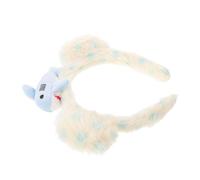 Didiseaon Cute Bear Ears Plush Headband with Small Blue Shark Design, Versatile and Deformation-resistant Hair Accessory for Women, for Spa and Animal Themed Parties