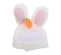 Didiseaon Cute Bunny Ears Headband for Cats and Small Dogs, White Polyester Rabbit Ear Hat, Breathable and Easy to Wear Pet Headwear for Halloween and Daily Dress