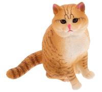Didiseaon Cute Garden Cat Figurine Plastic Yellow Cartoon Garden Decoration