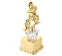Didiseaon Cyclist Trophy Cup for Competition Award Lightweight Plastic Gold Trophy Elegant Intricate Design, Reward for Young Cyclists and Office Displays