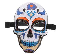 Didiseaon Day of The Dead Skull Mask for Adults, Blue Ghost Skeleton Cosplay Mask for Carnival, Mexican Party Supplies and Mardi Gras Celebrations, Halloween Costume Accessory