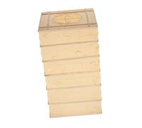 Didiseaon Decorative Bamboo Paper Lamp Shade Rectangular Lantern Cover for Indoor Outdoor Use Unique Handmade Light Diffuser for Living Room Bedroom and Patios
