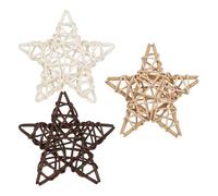 Didiseaon Decorative Hanging Ornaments Lightweight Star-shaped Rattan 3pcs for and, Chic Dining Table Decor Centerpiece Accessories Xmas Decoration Parties