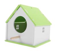 Didiseaon Delicate Hanging Bird House for Parrots Medium Green Outdoor Bird Cage with Spacious Trough Stand Stick Weather-resistant Garden Nesting Home