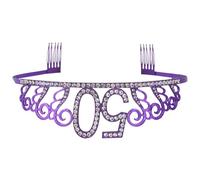 Didiseaon Delicate Headwear Number Crown 5.91x4.72x1.57 Inch Elegant Alloy Headpiece Decoration Women Birthday Cake Accessory