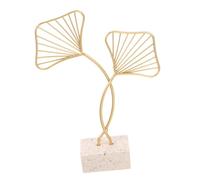 Didiseaon Delicate Iron Art Ginkgo Leaf Decoration Creative Tone Table Ornament Home and Office Adornment Artistic Desktop Sculpture for Living Room
