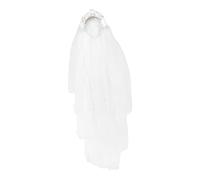 Didiseaon Delicate Veil with Floral Headband Lace Tulle Photo Prop for Wedding Communion and Stage Performance Accessories Elegant Princess Hairpiece for Special Occasions