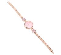 Didiseaon Delicate Women S Alloy Star-Shaped Rhinestone Quartz Watch Wrist Accessory Pink Stylish Timepiece for Ladies