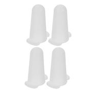 Didiseaon Dessert Piping Nozzle Protectors 4Pcs Set, Silicone Cake Frosting Nozzle Covers in Large Medium Small Sizes, Reusable Caps for Efficient Baking Process