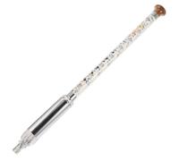 Didiseaon Detachable Vertical Bawu in G Tuning Bamboo Flute with Porcelain Blue-white Finish Unique Ethnic Tone Stainless Steel Abs Construction Portable Chinese Wind Instrument for