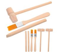 Didiseaon Digging Tools for Kids: 9pcs Hammer Toys for Toddlers 1-3 Wooden Hammer Brush Archaeological Excavation Tool for Kids Yard Tools Outdoor