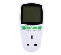 Didiseaon Digital Power Monitor Plug Uk LCD Energy Socket for Voltage Wattage Cost Tracking Environmental Protection Accurate Electricity Usage Calculator for Home