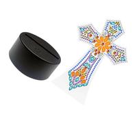Didiseaon DIY Cross Shape Rhinestone Painting Desk Lamp Multipurpose Bedside Night Light for Bedroom Living Creative Diamond Art Table Lamp for Reading and Home Decor