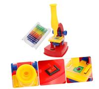 Didiseaon DIY Microscope with Prepared Specimens Science Experiment Educational Optical Plaything for Students Self-assembly Stem Exploration Kit with LED Light