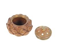 Didiseaon DIY Small Wooden Pendant Keyring Sachet with Smooth Surface in Khaki Colour, Portable Aromatherapy Box Diffuser Pendant for DIY Making and Decorating Key Rings