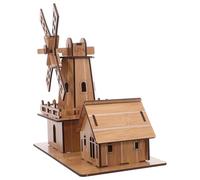 Didiseaon DIY Windmill Model Kit for Assembly Stem Science Experiment Educational Craft Puzzle Building for Classroom Projects and Interaction