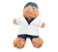 Didiseaon Doctor Bear Plush Doll Soft Stuffed Animal with Realistic Doctor Outfit Creative Charming Brown Plush Bear Decoration Unique Present for Special Occasions