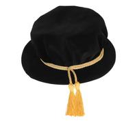 Didiseaon Doctor Graduation Tam Hat for Adults, Velour Decorative Prop | Commencement Ceremonies and Photo Booth Props, Cohesive Regalia Look, Comfortable Wear, Black