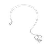 Didiseaon Dog Paw Print Heart Necklace Unique Pet Memorial Jewelry for Dog Owners Symbolizing Love with Heart and Paw Print Pendant Emotional Keepsake for Pet Lovers