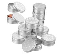 Didiseaon Dog Scent Training Boxes 12pcs with Honeycomb, Leaf, and Juice Hole Designs, Metal Odor Containers with 12 Soft Magnetic Adhesive Pads 25x2mm for Canine Agility and Scent Work