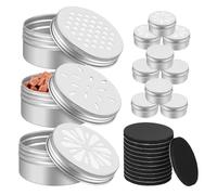 Didiseaon Dog Scent Training Tins Set with Magnetic Lids, 12pcs Metal Scent Containers with Honeycomb, Leaf, and Juice Holes, Portable Dog Nosework and Scentwork Supply Kit for Canine Training
