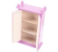 Didiseaon Dollhouse Mini Wooden Decoration Cabinet Scale Dollhouse Wardrobe Gabbys Accessory