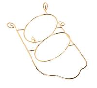 Didiseaon Double Layer Iron Cake Stand with European Style Design, Decorative Fruit and Dessert Display Rack for Kitchen Or Party, Modern Aesthetic Two-tier Serving Plate Holder